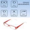 Calabria Womens 2-Tone Full Rim Eyeglasses Rosso Cristall Red | Clear Vision Polycarbonate Lenses | Modern Frame Design | Magnification +0.25 | Crystal Accents view 3