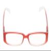Calabria Womens 2-Tone Full Rim Eyeglasses Rosso Cristall Red | Clear Vision Polycarbonate Lenses | Modern Frame Design | Magnification +0.25 | Crystal Accents view 4