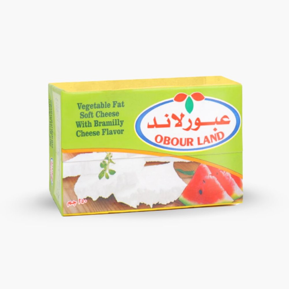 Obour Land Vegetable Fat Soft White Cheese, 250g, Bramilly Flavor, Creamy Texture