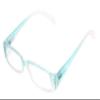 Calabria Womens 2-Tone Full Rim Eyeglasses Blue | Clear Vision Polycarbonate Lenses | Modern Frame Design | Magnification +3.75 | Crystal Accents view 1