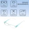 Calabria Womens 2-Tone Full Rim Eyeglasses Blue | Clear Vision Polycarbonate Lenses | Modern Frame Design | Magnification +3.75 | Crystal Accents view 3