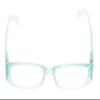 Calabria Womens 2-Tone Full Rim Eyeglasses Blue | Clear Vision Polycarbonate Lenses | Modern Frame Design | Magnification +3.75 | Crystal Accents view 4