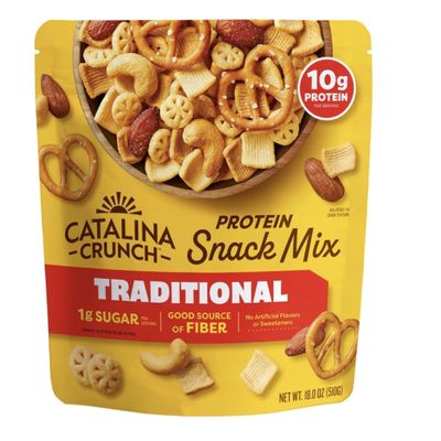 Catalii Crunch Traditional Protein Snack Mix, 18 Ounce - Gluten Free, Keto Friendly, Kosher, Good Source of Fiber, No Artifical Flavors and Sweeteners.