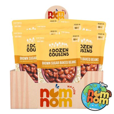 A Dozen Cousins Beans Baked Brown Sugar 10 oz Pack of 6 Baked Beans for Meals and Sides Baked Beans Canned Option for Bean Salad Dozen Cousins Style Beans with a Random Item 7 Items