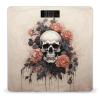 Ancient Skull and Flowers Weight Scale High Precision Digital Body Scale Cute Compact Slim Bathroom Scale Sleek Modern Personal Body Weighing Machine for Bedroom Kitchen and Bathroom view 1