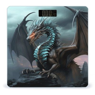 Cool Dragon Weight Scale High Precision Digital Body Scale Cute Compact Slim Bathroom Scale Sleek Modern Personal Body Weighing Machine for Bedroom Kitchen and Bathroom