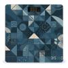 Blue Geometric Pattern Weight Scale High Precision Digital Body Scale Cute Compact Slim Bathroom Scale Sleek Modern Personal Body Weighing Machine for Bedroom Kitchen and Bathroom view 1
