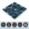 Blue Geometric Pattern Weight Scale High Precision Digital Body Scale Cute Compact Slim Bathroom Scale Sleek Modern Personal Body Weighing Machine for Bedroom Kitchen and Bathroom view 3