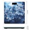 Blooming Blue Flowers Weight Scale High Precision Digital Body Scale Cute Compact Slim Bathroom Scale Sleek Modern Personal Body Weighing Machine for Bedroom Kitchen and Bathroom view 2
