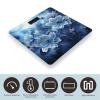 Blooming Blue Flowers Weight Scale High Precision Digital Body Scale Cute Compact Slim Bathroom Scale Sleek Modern Personal Body Weighing Machine for Bedroom Kitchen and Bathroom view 3