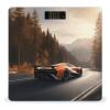 Sports Car on The Road Weight Scale High Precision Digital Body Scale Cute Compact Slim Bathroom Scale Sleek Modern Personal Body Weighing Machine for Bedroom Kitchen and Bathroom view 1