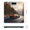 Sports Car on The Road Weight Scale High Precision Digital Body Scale Cute Compact Slim Bathroom Scale Sleek Modern Personal Body Weighing Machine for Bedroom Kitchen and Bathroom view 2