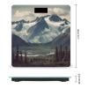 Alaska Mountains Weight Scale High Precision Digital Body Scale Cute Compact Slim Bathroom Scale Sleek Modern Personal Body Weighing Machine for Bedroom Kitchen and Bathroom view 2