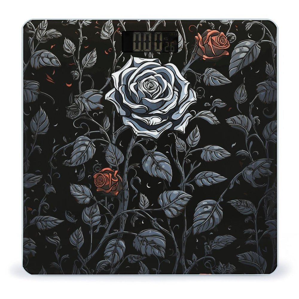 Rose Gothic Weight Scale High Precision Digital Body Scale Cute Compact Slim Bathroom Scale Sleek Modern Personal Body Weighing Machine for Bedroom Kitchen and Bathroom