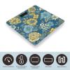 Blue and Yellow Flowers Weight Scale High Precision Digital Body Scale Cute Compact Slim Bathroom Scale Sleek Modern Personal Body Weighing Machine for Bedroom Kitchen and Bathroom view 3