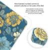 Blue and Yellow Flowers Weight Scale High Precision Digital Body Scale Cute Compact Slim Bathroom Scale Sleek Modern Personal Body Weighing Machine for Bedroom Kitchen and Bathroom view 4