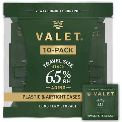 Valet 65% Two-Way Humidity Packs 10-Pack (8g) Travel and Portable Storage