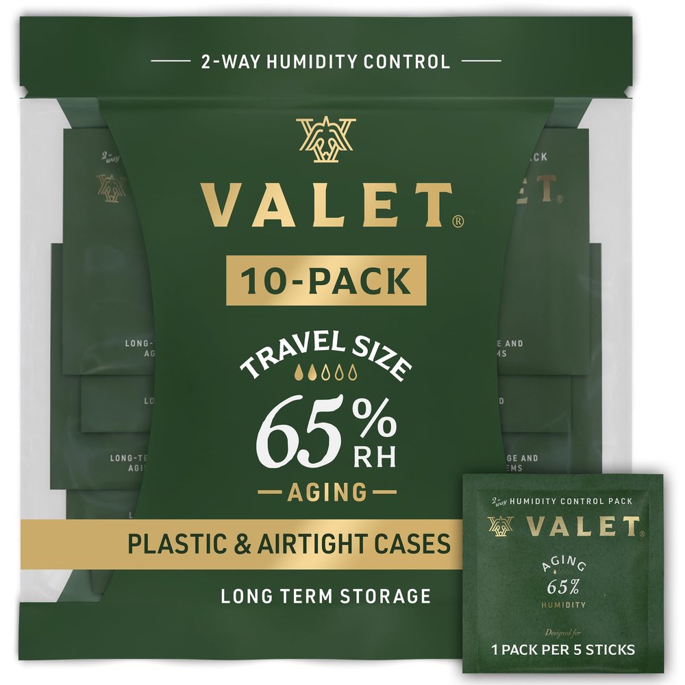 Valet 65% Two-Way Humidity Packs 10-Pack (8g) Travel and Portable Storage