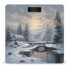 Winter Snow Scene Weight Scale High Precision Digital Body Scale Cute Compact Slim Bathroom Scale Sleek Modern Personal Body Weighing Machine for Bedroom Kitchen and Bathroom view 1