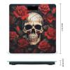 Skull Rose Red Weight Scale High Precision Digital Body Scale Cute Compact Slim Bathroom Scale Sleek Modern Personal Body Weighing Machine for Bedroom Kitchen and Bathroom view 2