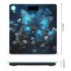 Blue Butterfly and Moon Weight Scale High Precision Digital Body Scale Cute Compact Slim Bathroom Scale Sleek Modern Personal Body Weighing Machine for Bedroom Kitchen and Bathroom view 2