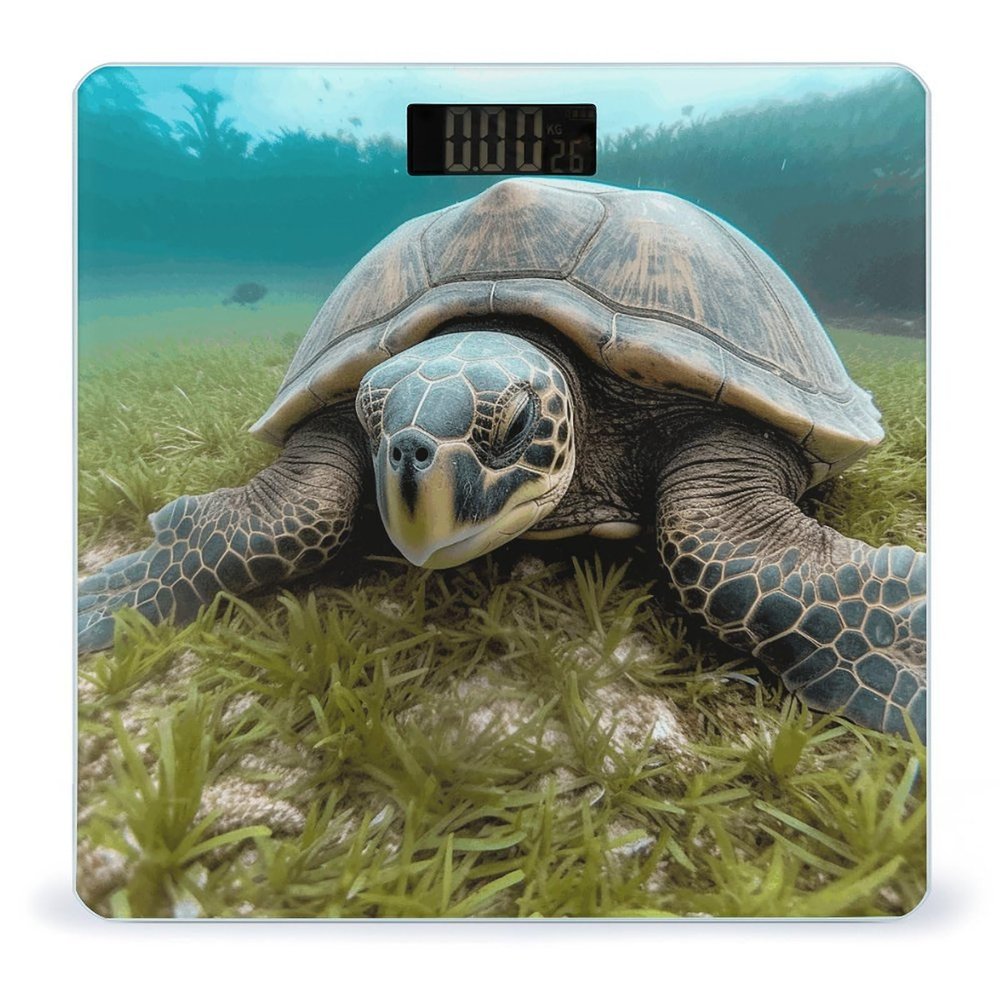 Big Tortoise Weight Scale High Precision Digital Body Scale Cute Compact Slim Bathroom Scale Sleek Modern Personal Body Weighing Machine for Bedroom Kitchen and Bathroom
