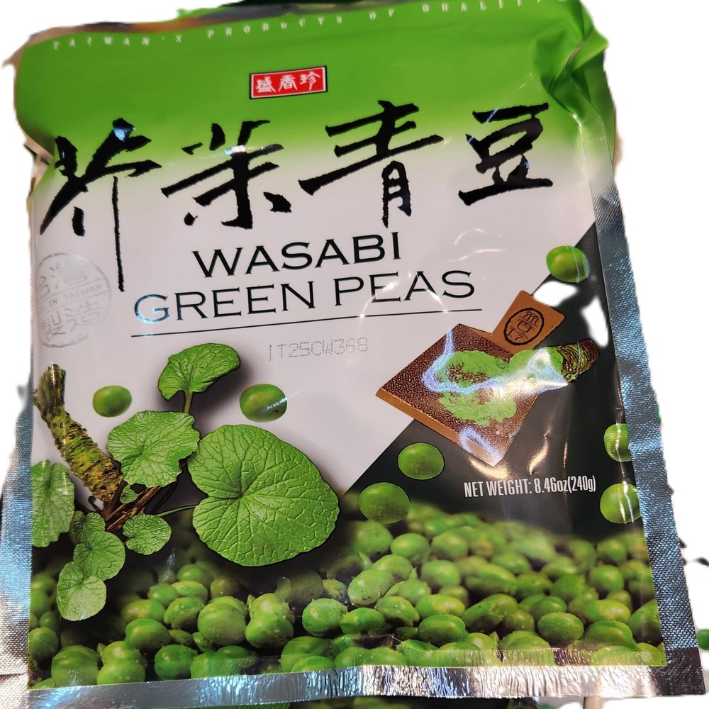 Taiwan Roasted Wasabi Hot Green Peas 8.46 Oz (240 g) Pack of 2