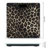 Black Leopard Print Weight Scale High Precision Digital Body Scale Cute Compact Slim Bathroom Scale Sleek Modern Personal Body Weighing Machine for Bedroom Kitchen and Bathroom view 2