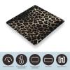Black Leopard Print Weight Scale High Precision Digital Body Scale Cute Compact Slim Bathroom Scale Sleek Modern Personal Body Weighing Machine for Bedroom Kitchen and Bathroom view 3