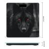 Black Red Eyed Wolf Weight Scale High Precision Digital Body Scale Cute Compact Slim Bathroom Scale Sleek Modern Personal Body Weighing Machine for Bedroom Kitchen and Bathroom view 2