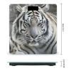 Black and White Tiger Weight Scale High Precision Digital Body Scale Cute Compact Slim Bathroom Scale Sleek Modern Personal Body Weighing Machine for Bedroom Kitchen and Bathroom view 2