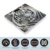 Black and White Tiger Weight Scale High Precision Digital Body Scale Cute Compact Slim Bathroom Scale Sleek Modern Personal Body Weighing Machine for Bedroom Kitchen and Bathroom view 3