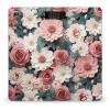 Flowers with Pink and Green Leaves Weight Scale High Precision Digital Body Scale Cute Compact Slim Bathroom Scale Sleek Modern Personal Body Weighing Machine for Bedroom Kitchen and Bathroom view 1