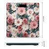 Flowers with Pink and Green Leaves Weight Scale High Precision Digital Body Scale Cute Compact Slim Bathroom Scale Sleek Modern Personal Body Weighing Machine for Bedroom Kitchen and Bathroom view 2