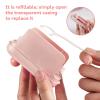 2 Pack Floss Pick Dispenser, Automatic Pop Up Refillable Floss Organizer with 50 Dental Floss Picks, Portable Travel Oral Care Kit(Pink-A) view 3