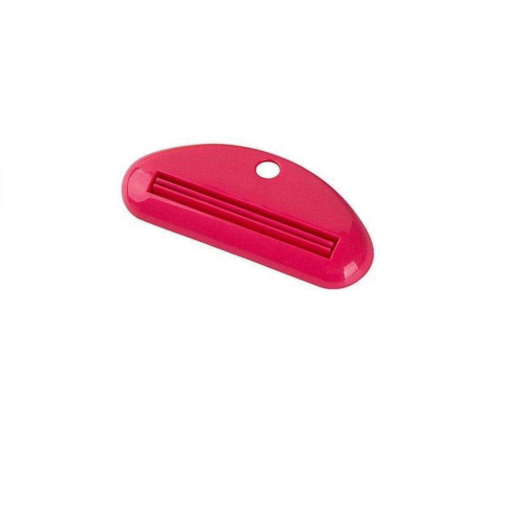 Multifunctional Manual Toothpaste Dispenser - No Waste Tube Squeezer for Easy Use (1/4 Pack)(Red)