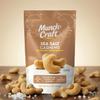 Munch Craft Sea Salt Cashews - (Pure & Simple) Crunchy Air-Roasted Nuts, Oil-Free No Artificial Colors or Flavors 4.4 oz (125g) Resealable Bag view 2