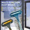 2-in-1 Window Screen Cleaning Brush, Double-Sided Mesh Screen Cleaner with Long Handle, High-Density Microfiber Dust Removal Brush for Window, Glass, Home and Car Interior (Green) view 2