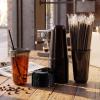Ziliny 50 Pack 18oz Black Clear Plastic Cups with Lids and Straws, Pet Disposable Drinking Cups, Disposable Iced Coffee Cup for Smoothies, Cold Drinks, Parties, Wedding, Meeting, Drink Shops view 2