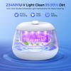CALOTO Ultrasonic Retainer Cleaner Machine, 52kHz Ultrasonic Denture Cleaner for Night Guards, Braces, Aligner, Toothbrush, Jewelry and More, Dental Cleaning Pod with Digital Timer & 250ML, White view 3