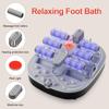 GEHONA Collapsible Foot Spa Bath with Heat, Foot Massager with Two Side Supports, Leakage Protector, Temperature Control, Bubbles, Red Light, Timer, Feet Soaker, Gifts (Deep Black) view 3