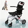 Foldable Wheelchair for Adults200 lb Capacity Lightweight Transport Chair18 lbs Portable Easy Travel Wheelchair for SeniorsQuick-Fold Compact DesignFlip-Up Armrest (29.13" x 18.5" x 34.25"White) view 1