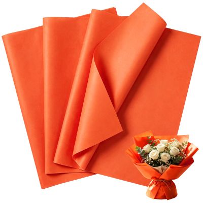 150 Sheets Orange Tissue Paper Bulk 14x20 Inch