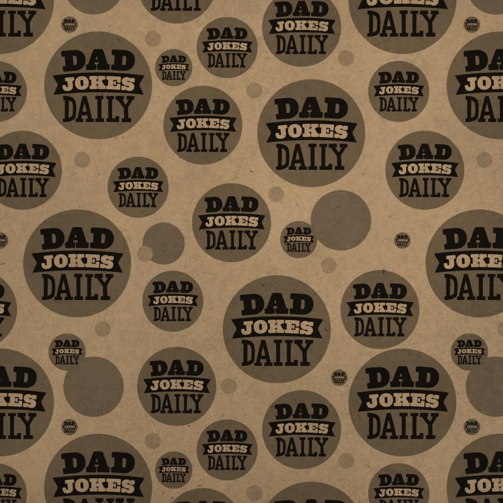 GRAPHICS & MORE Father's Day Dad Jokes Daily Premium Kraft Gift Wrap Wrapping Paper Roll