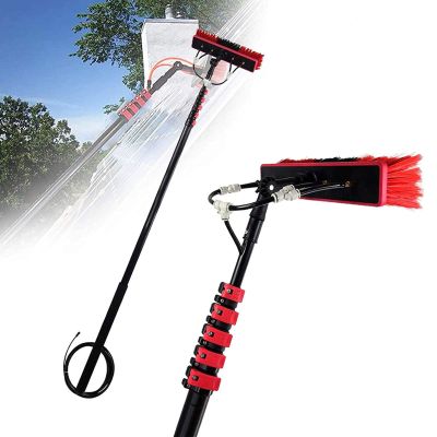JIIPOREGJ Telescopic Window Cleaning Brush with Squeegee, 12-39Ft Extendable Cleaner Conservatory Roof for Photovoltaic Panel,20Ft/6M,20Ft/6M,12Ft/3.6M
