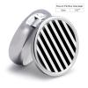 Round Pill Box Black & White Stripe Pill Case 3 Compartment Medicine Pill Organizer for Purse & Pocket Portable Travel Pillbox Medicine Vitamin Cod Liver Oil Storage Box Organizer view 2