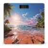 Summer Beach with Palm Trees Scale for Body Weight LED Display Sturdy Tempered Glass Digital Bathroom Scale Anti-Slip Highly Accurate Digital Weighing Machine for People 400lb Capacity view 1