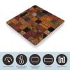 African Style Patchwork Scale for Body Weight LED Display Sturdy Tempered Glass Digital Bathroom Scale Anti-Slip Highly Accurate Digital Weighing Machine for People 400lb Capacity view 3