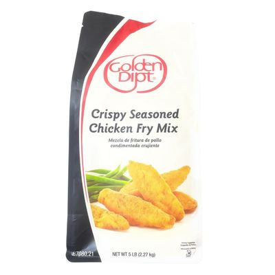 Golden Dipt Crispy Seasoned Chicken Fry Mix, 5 LB Bulk Pack, Restaurant Quality Simple Coat And Fry Convenience