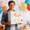 12 Day Birthday Countdown Calendar, Fillable Birthday Arrival Calendar, DIY Fill Your Own Countdown Box for Home Celebration Daily Surprise Gift Party Favor Drawstring Bag Packs (White-1pc) view 2